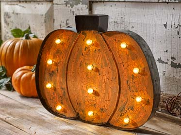DIY Marquee Light Pumpkin