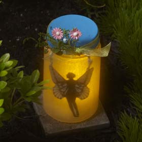 Easy Fairy Garden Idea - Lighted Fairy Jars