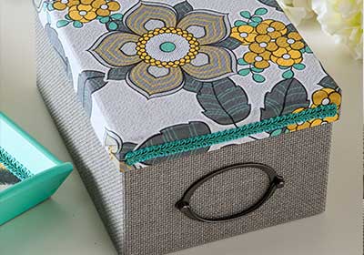 Fabric Covered Storage Boxes