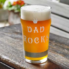 Father's Day Gift Idea - Dad Rocks Pub Glasses