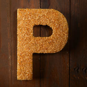 Faux Beaded Letter with Mod Podge