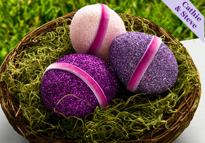Glittered Easter Eggs with Mod Podge