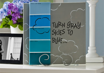 Gray Skies Paint Chip Canvas with FolkArt Multi-Surface