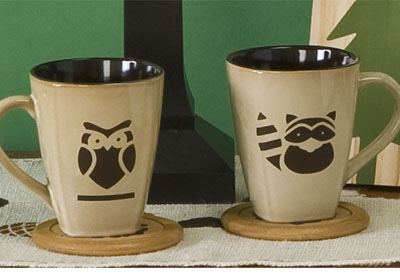 Handmade Charlotte™ Woodland Critters Ceramic Mugs