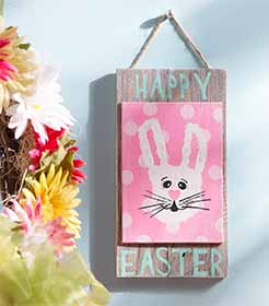 Happy Easter Handprint Sign