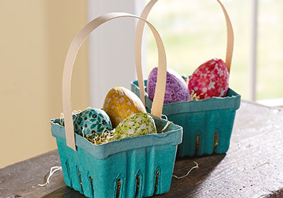 Homemade Paper Mache Easter Egg Baskets
