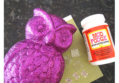 Hoo Goes There Glitter Owl from Mod Podge
