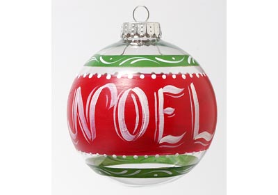 Joy and Noel Ornaments with FolkArt Multi-Surface Paint