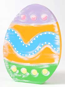 Large Painted Paper Mache Easter Egg Set