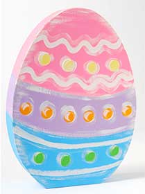 Large Painted Paper Mache Easter Egg Set