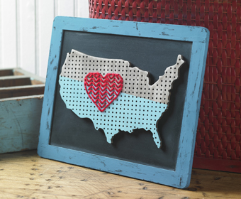 Love America Chalkboard Map