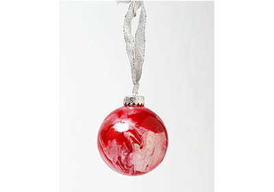 Marbleized Glass Ornaments