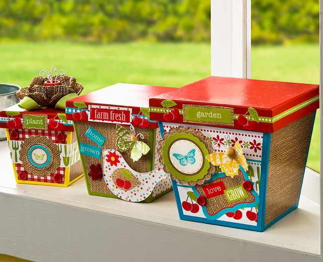 Mod Podge Floral Stacking Boxes