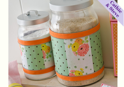Mod Podge Kitchen Canisters