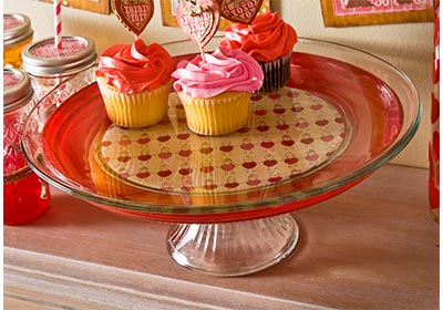 Mod Podge Sheer Color Valentine’s Day Cake Plate