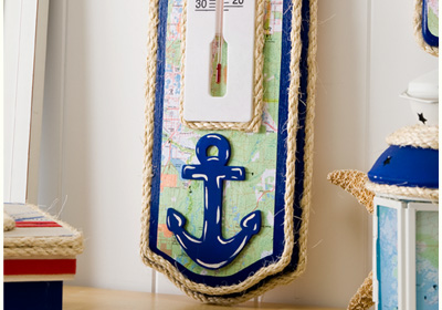 Nautical Thermometer Wall Plaque