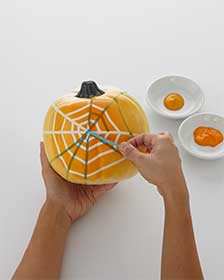 Ombre Spiderweb Pumpkins