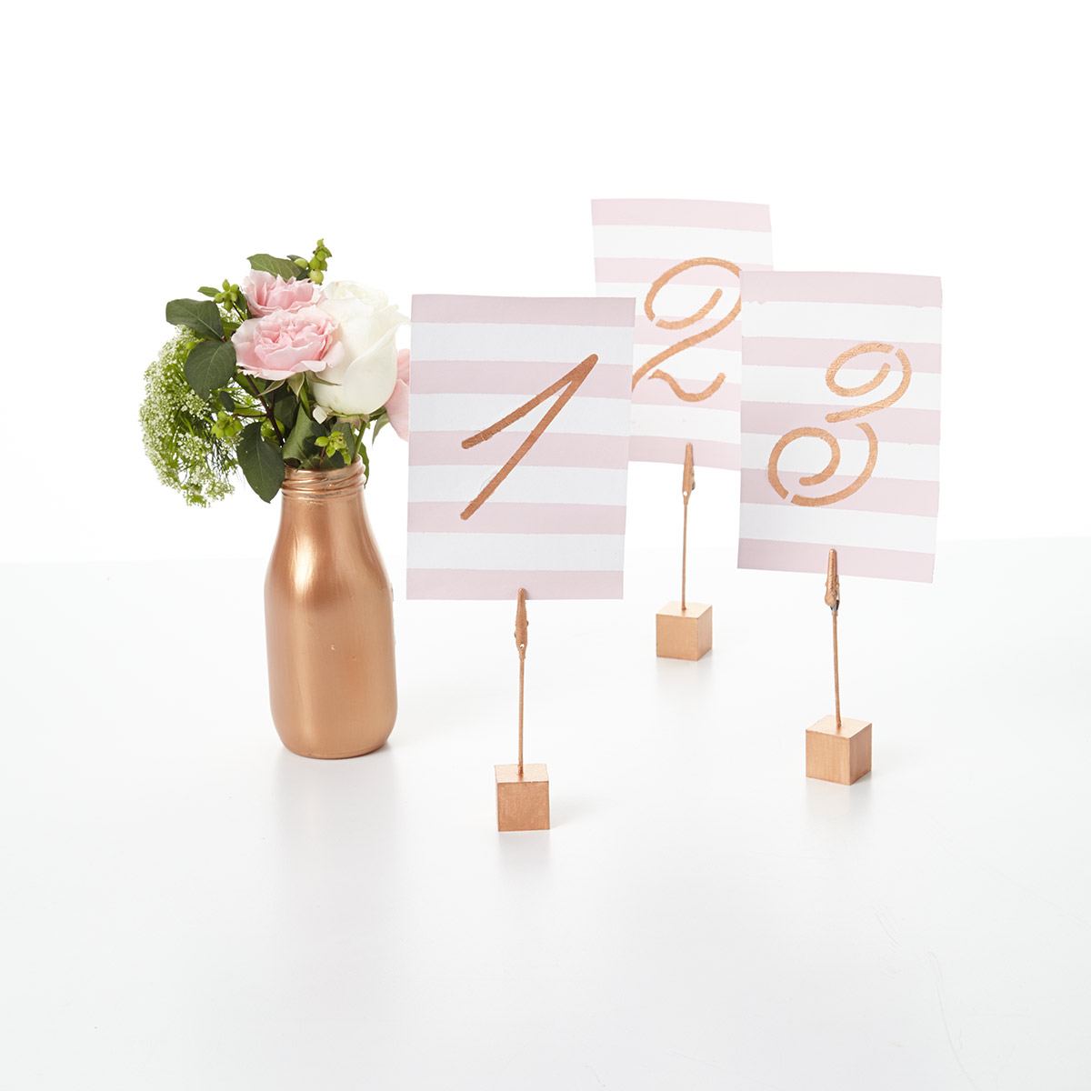 Painted Table Numbers and Stands