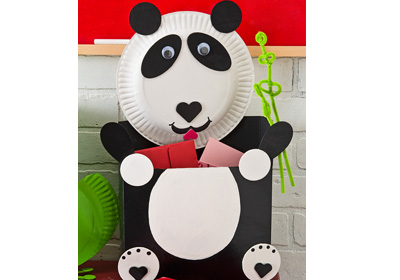 Panda Bear Valentine Card Holder 