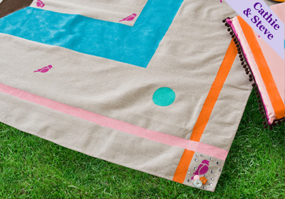 Picnic Cloth Made From a Drop Cloth