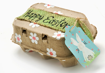 Recycled Daisy Egg Carton for Easter Treats