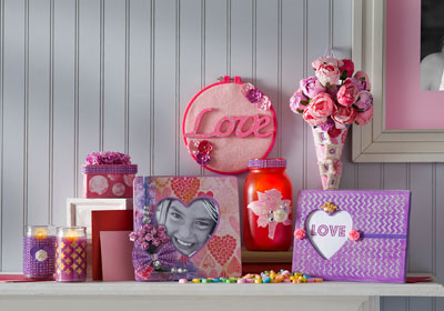 Sheer Colors Mason Jar Vase for Valentine’s Day