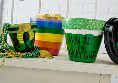 St. Patrick's Day Pots