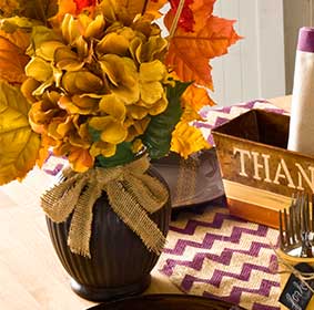 Thanksgiving Buffet Chalk Vase
