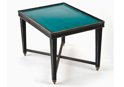 Turquoise and Black Table