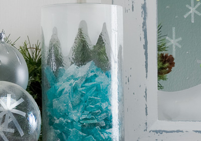 White Christmas Vase