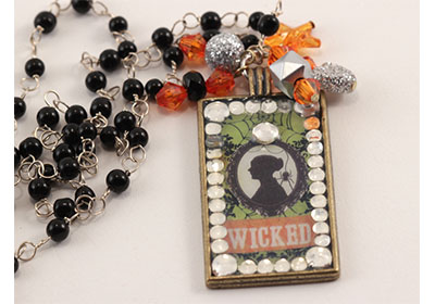 Wicked Halloween Necklace with Mod Podge