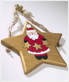 Wooden Santa Star