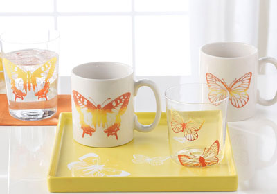 Butterfly Coffee & Juice Set